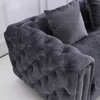 Диван из изогнутой бархатной ткани Seater